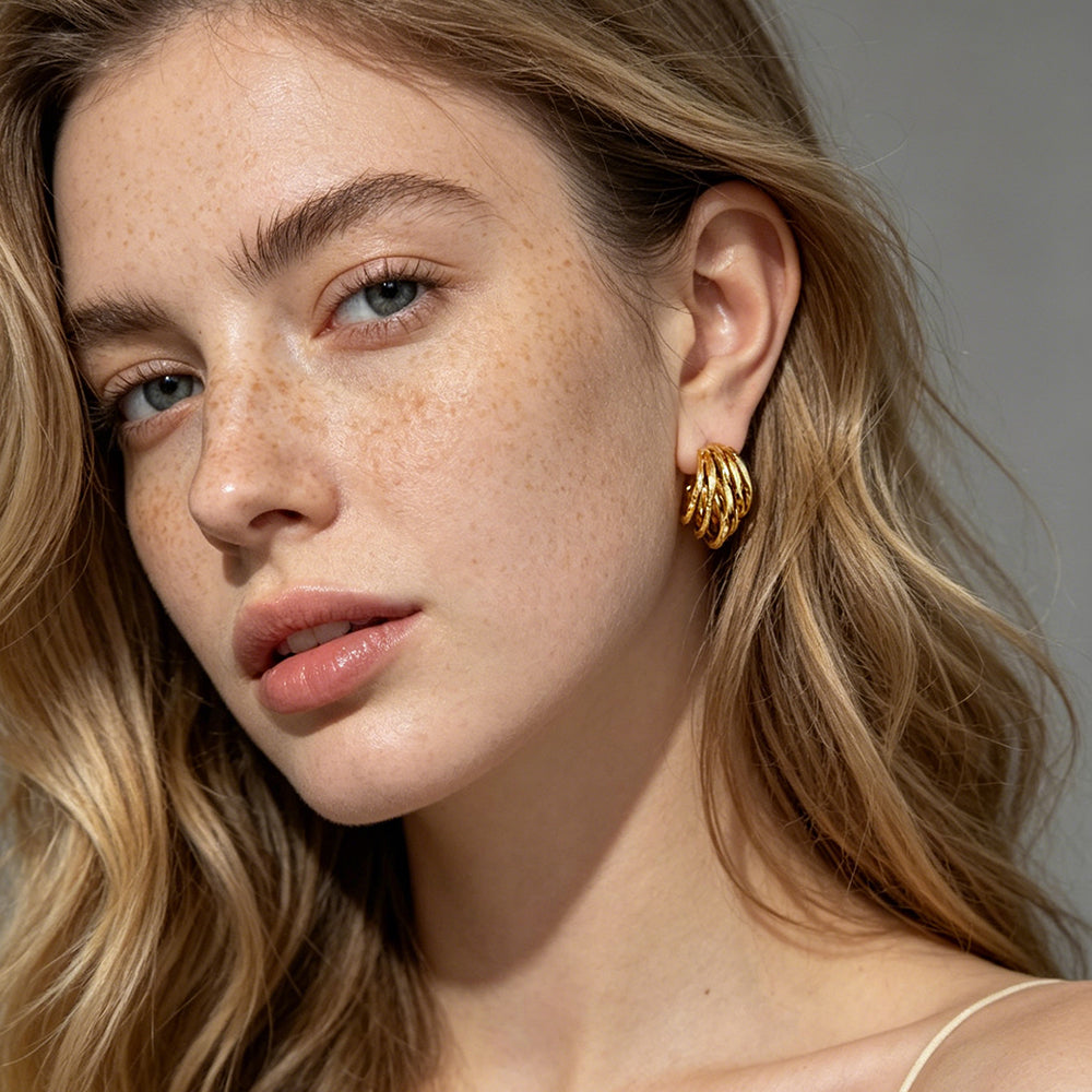Intertwined C-Hoop Earrings