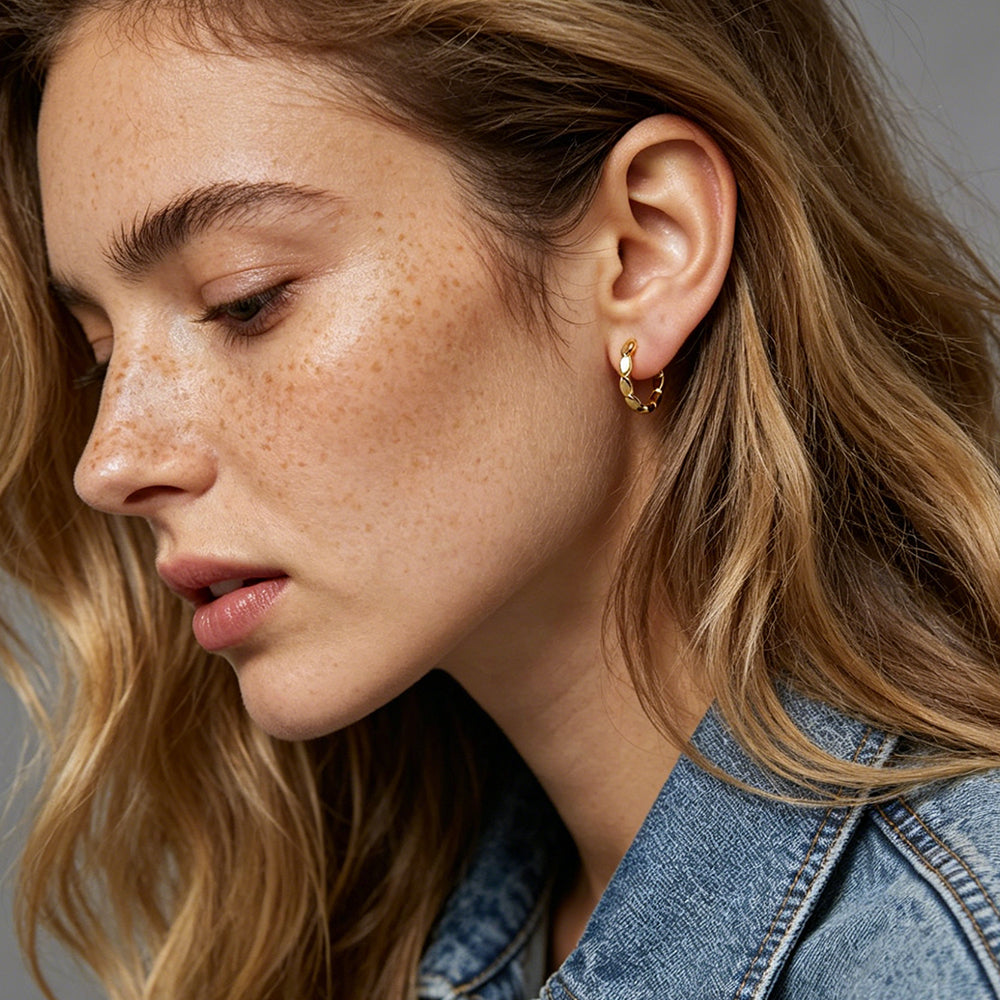 Linked Hoop Earrings