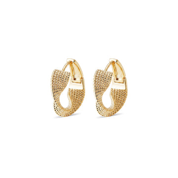Textured Tail Hoop Earrings