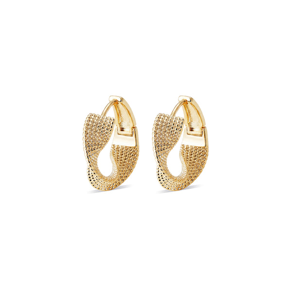 Textured Tail Hoop Earrings