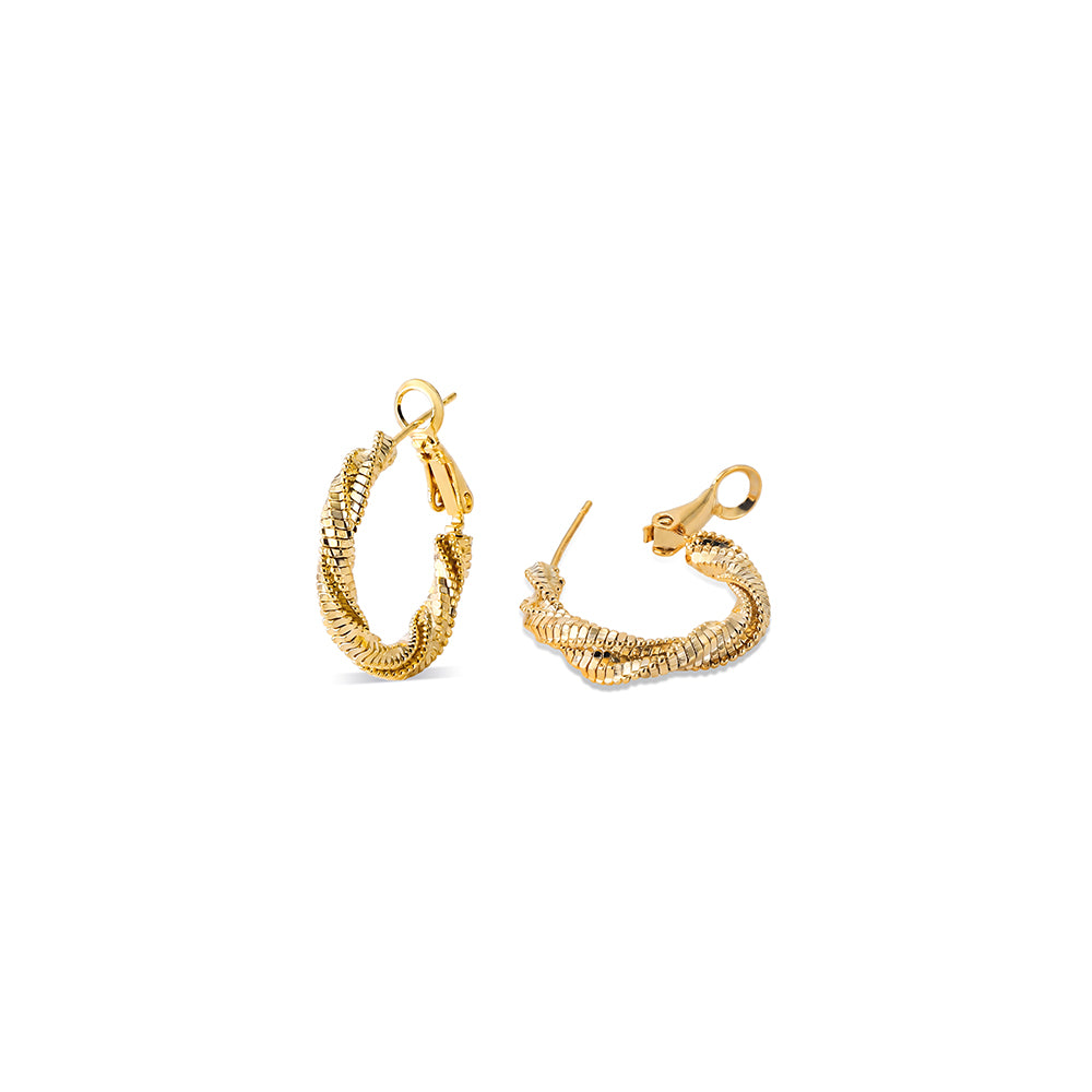 Textured Twisted Hoop Earrings