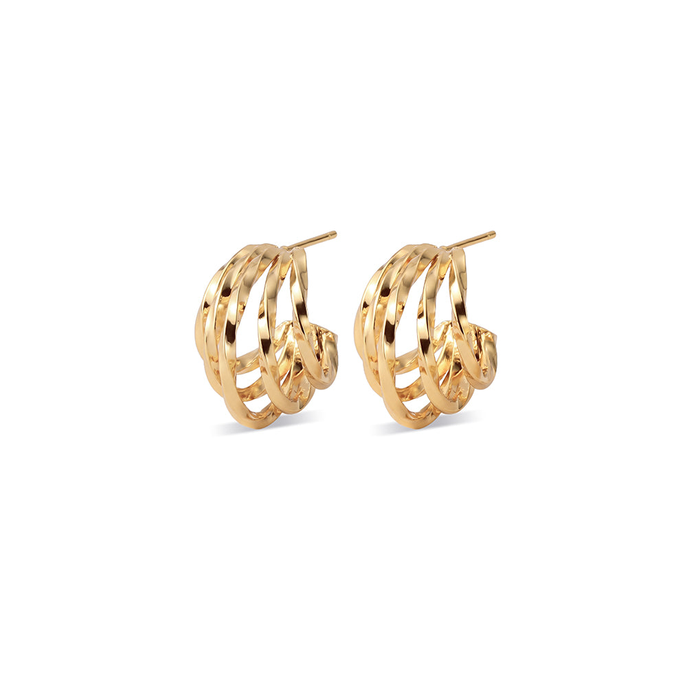 Intertwined C-Hoop Earrings
