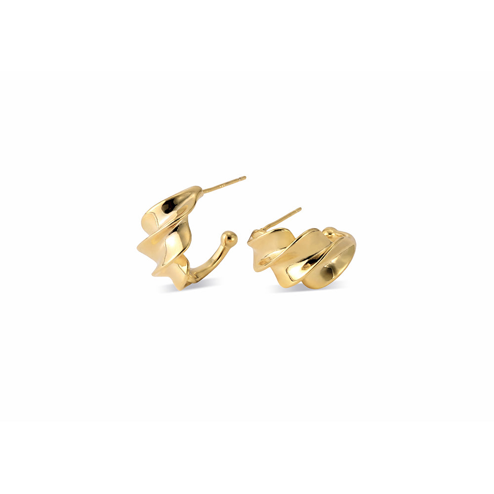 Twisted C-Hoop Earrings