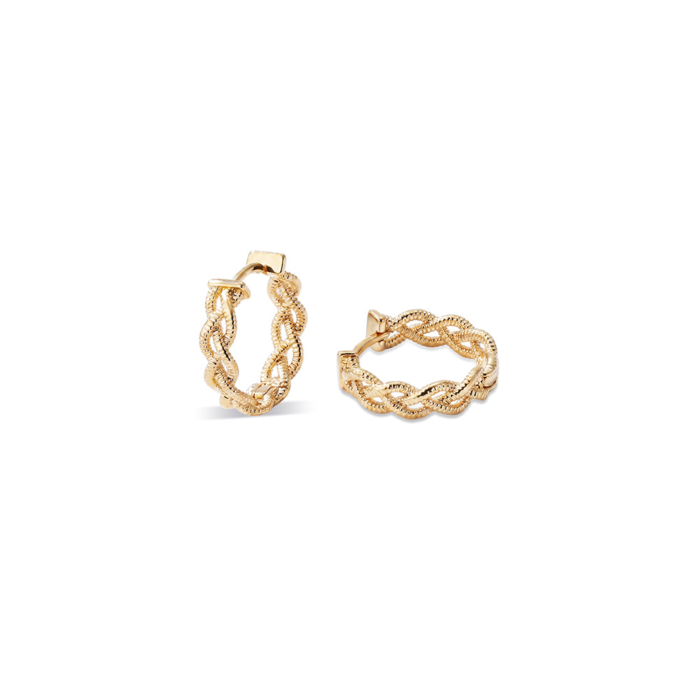 Braided Textured Hoop Earrings