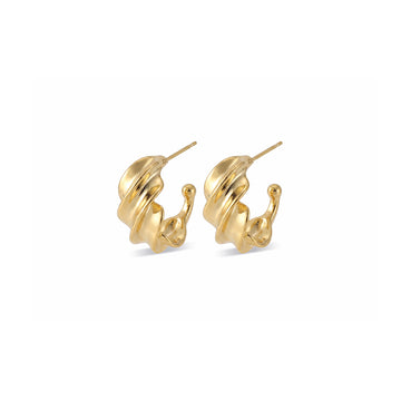 Twisted C-Hoop Earrings