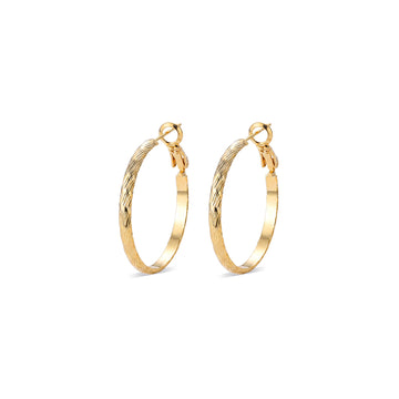 Textured Thin Hoop Earrings