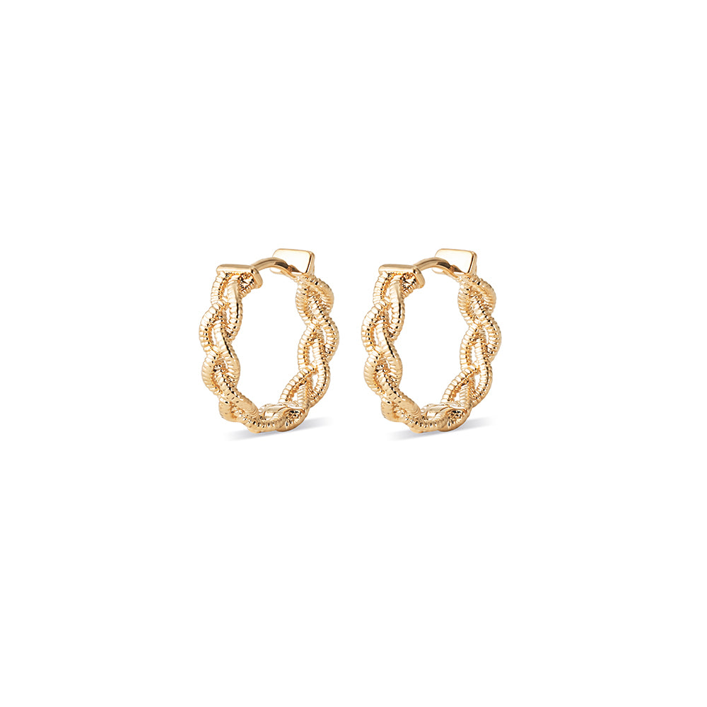 Braided Textured Hoop Earrings