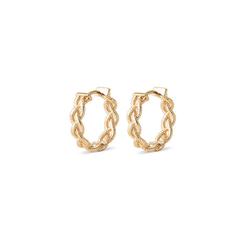Braided Textured Hoop Earrings