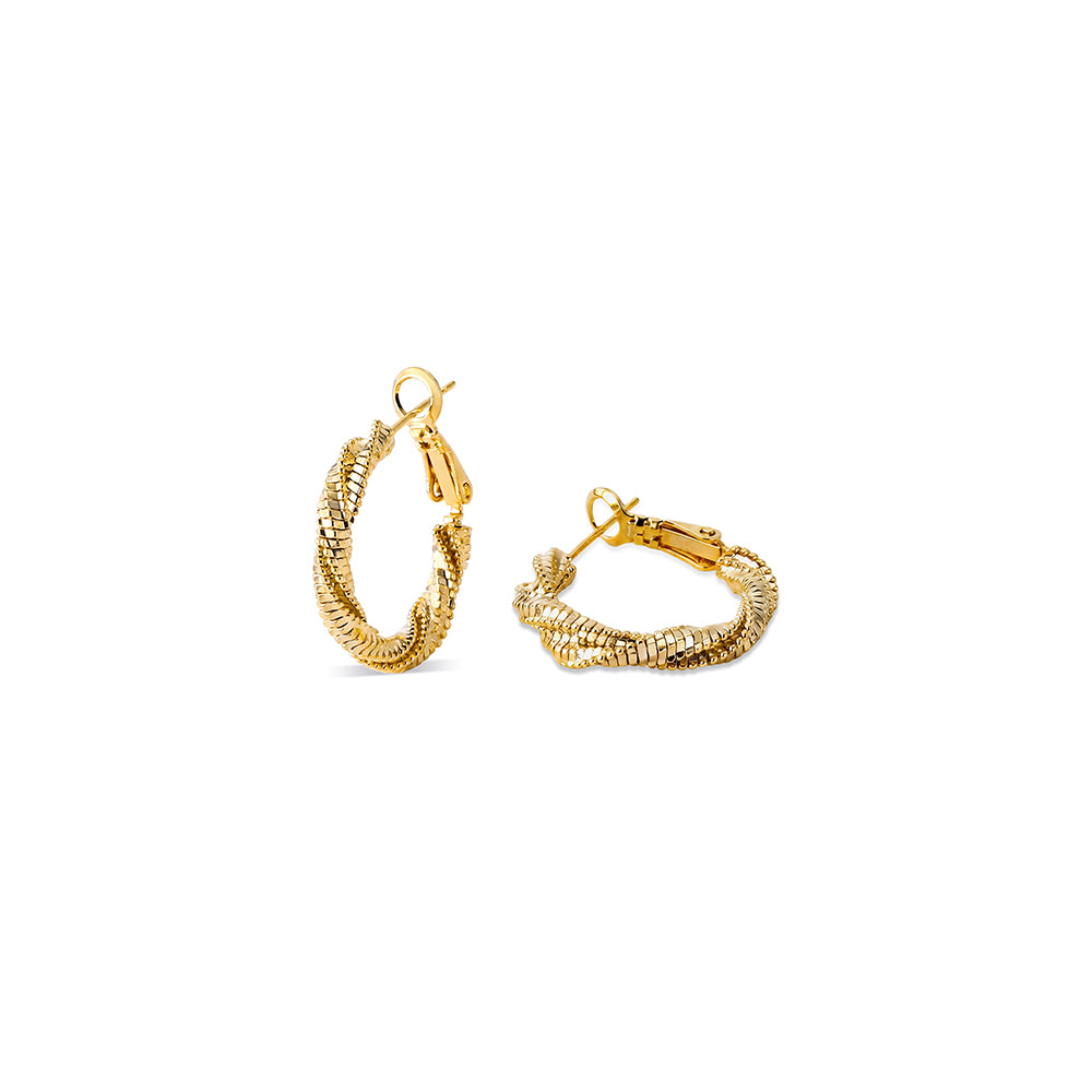 Textured Twisted Hoop Earrings