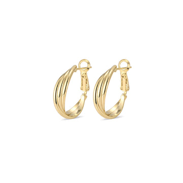 Multi-Twist Layered Hoop Earrings