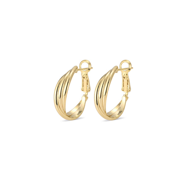 Multi-Twist Layered Hoop Earrings