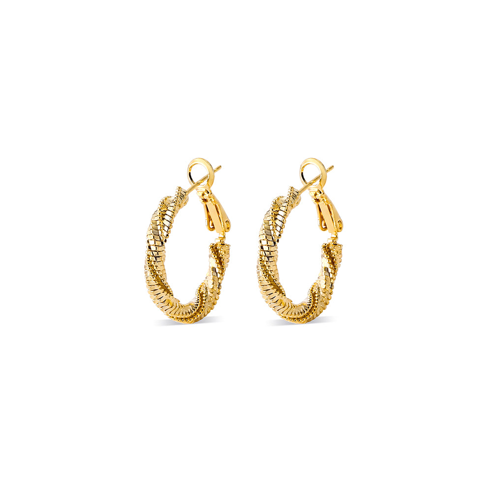 Textured Twisted Hoop Earrings