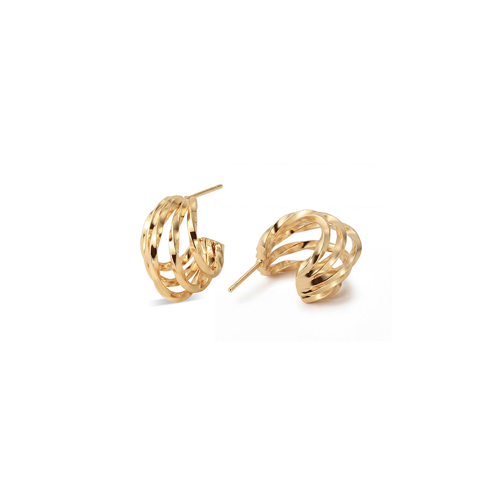 Intertwined C-Hoop Earrings