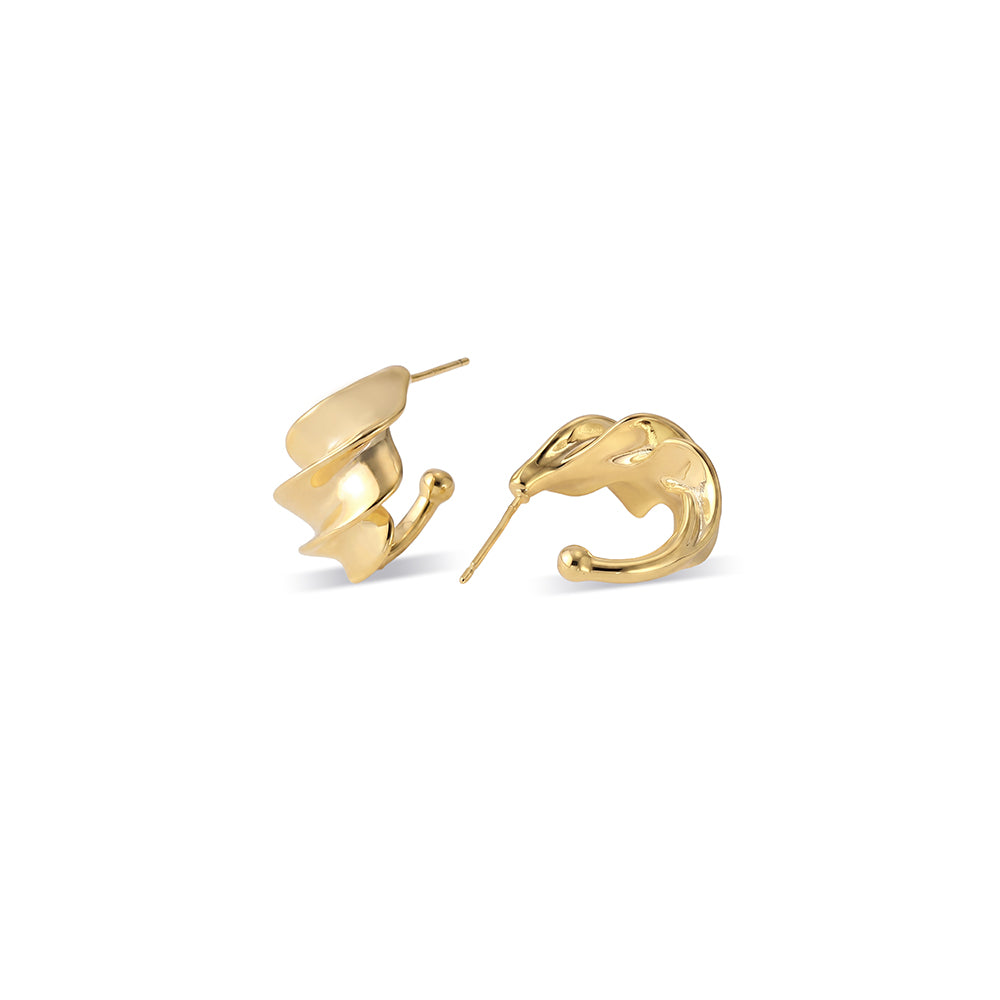 Twisted C-Hoop Earrings