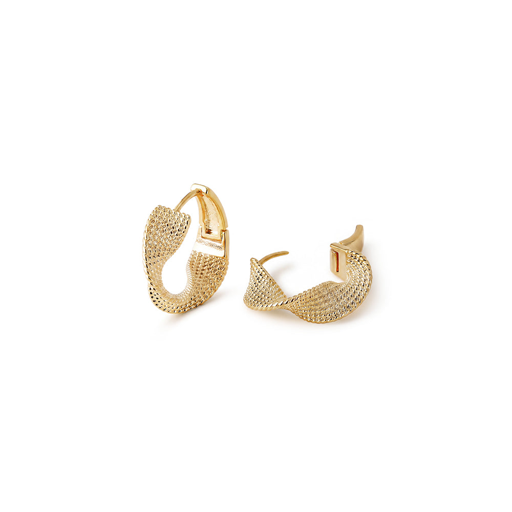 Textured Tail Hoop Earrings