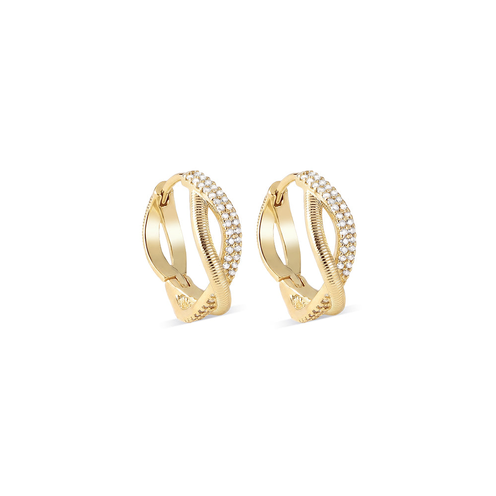 Intertwined Starlight Hoop Earrings