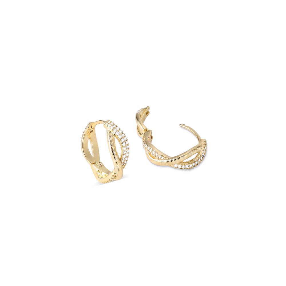 Intertwined Starlight Hoop Earrings