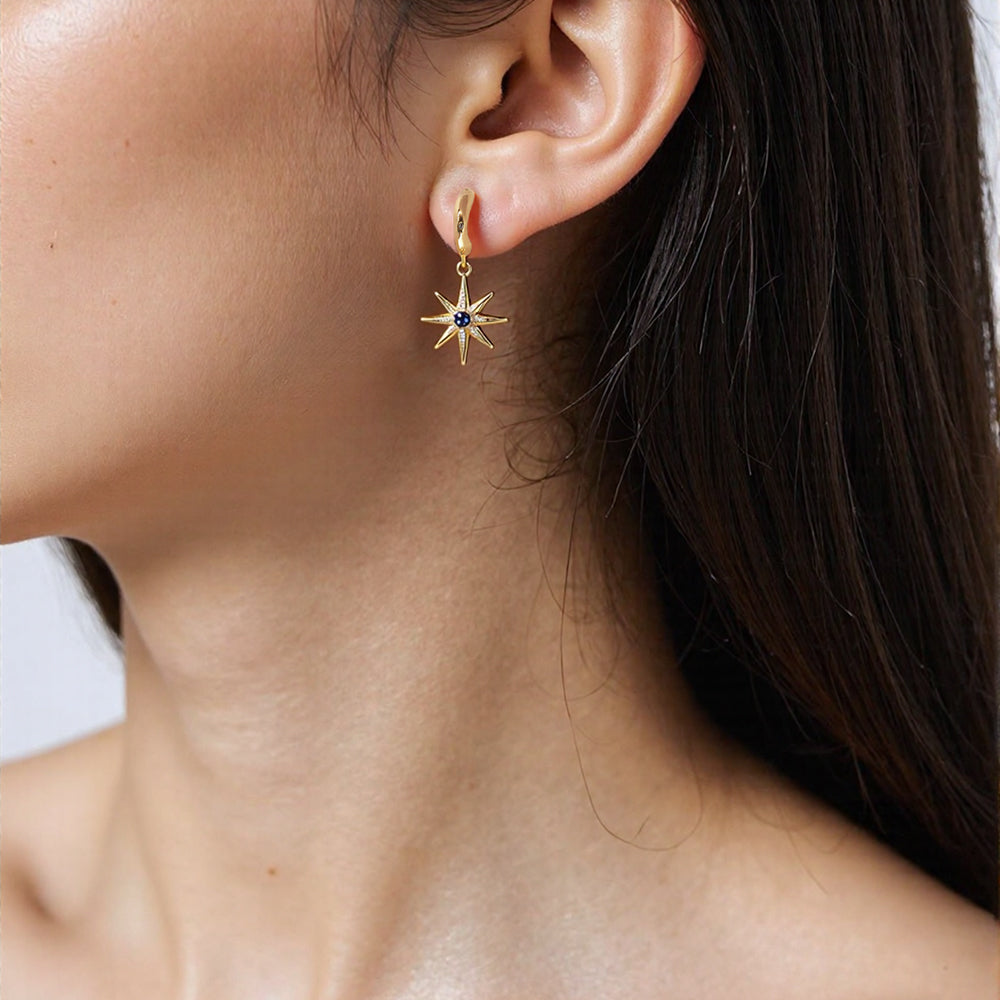 Starlight Compass Drop Earrings