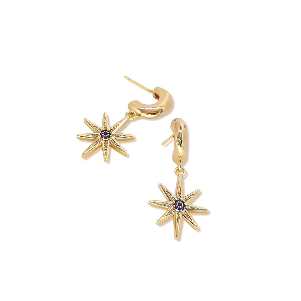 Starlight Compass Drop Earrings