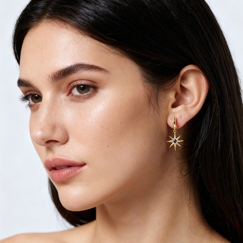Starlight Compass Drop Earrings