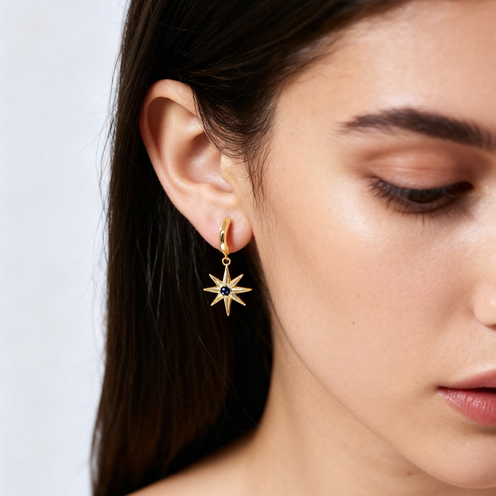 Starlight Compass Drop Earrings