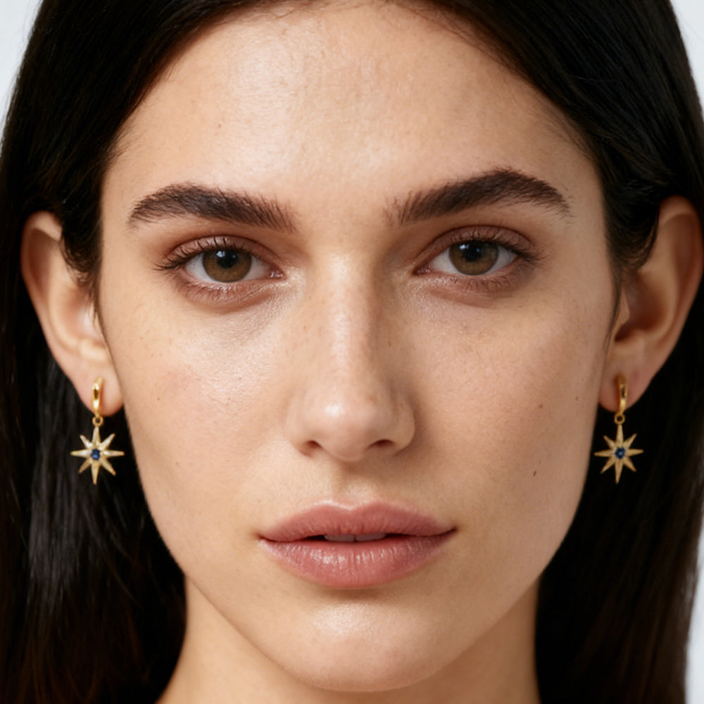 Starlight Compass Drop Earrings