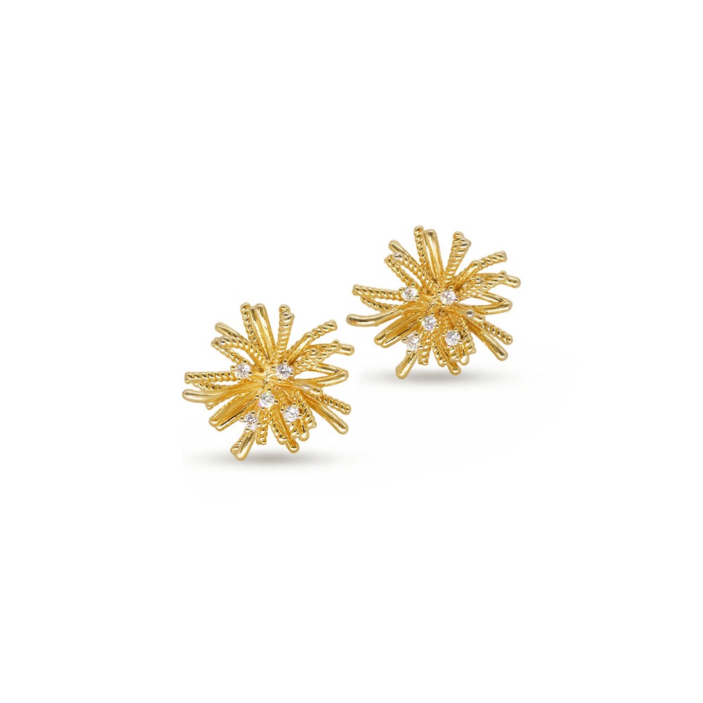 Golden Bloom Stud Earrings