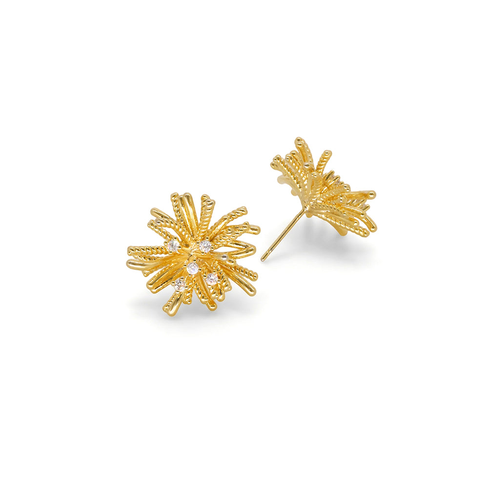 Golden Bloom Stud Earrings