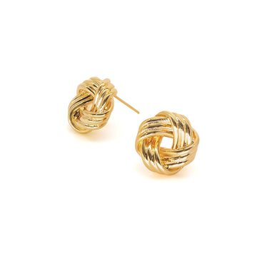 Woven Knot Stud Earrings