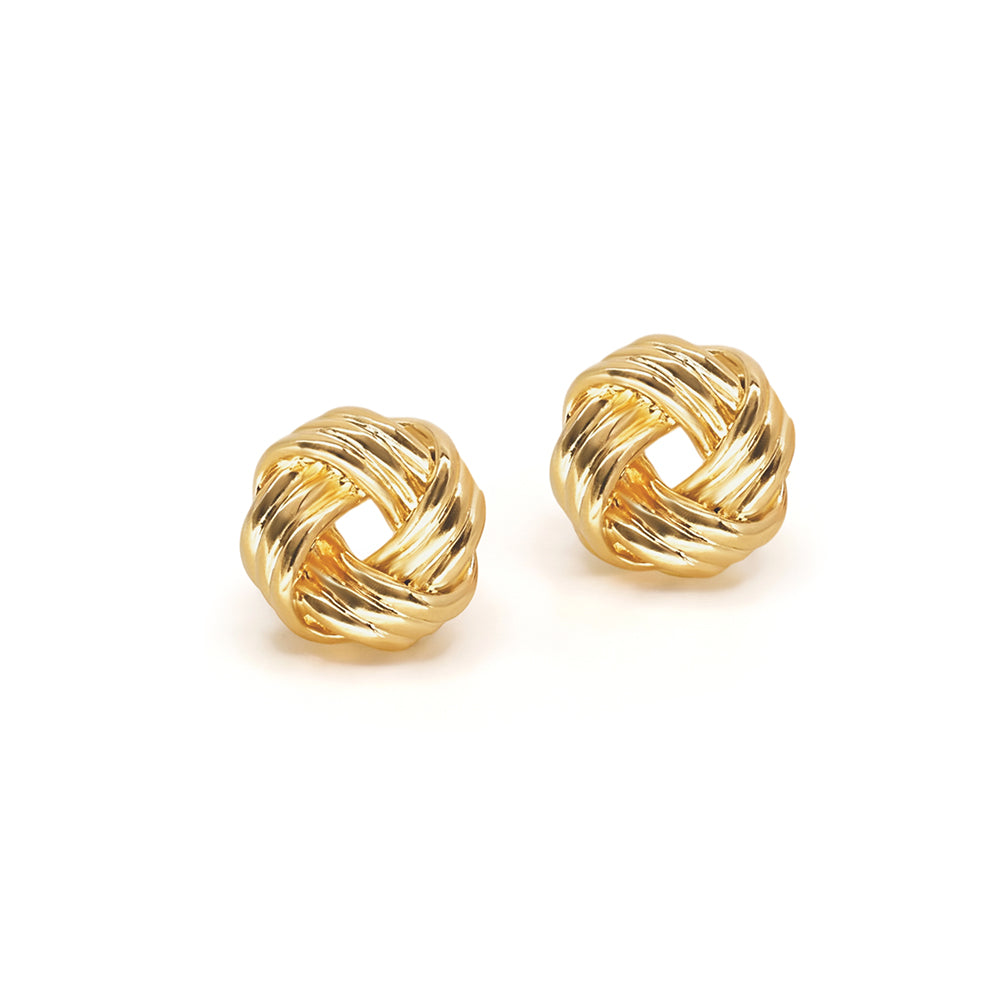Woven Knot Stud Earrings