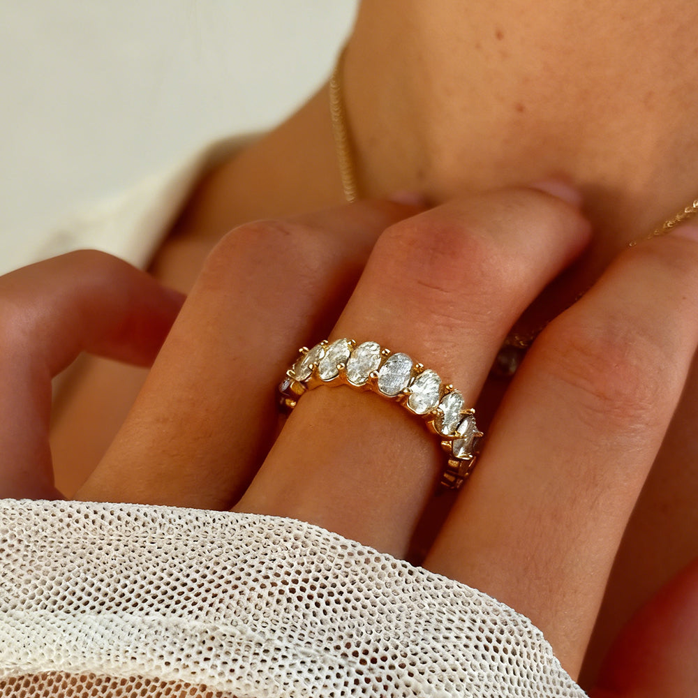 The Luminous Embrace Oval Eternity Ring