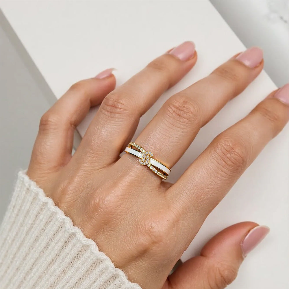 Twist Heart Open Ring