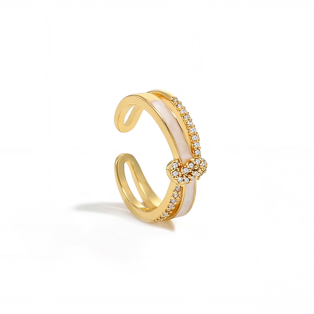 Twist Heart Open Ring