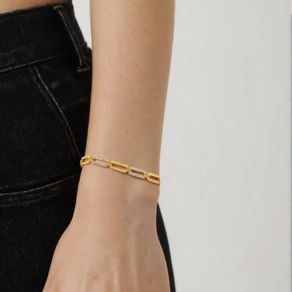 Wrist Sparkle Zircon Link Bracelet