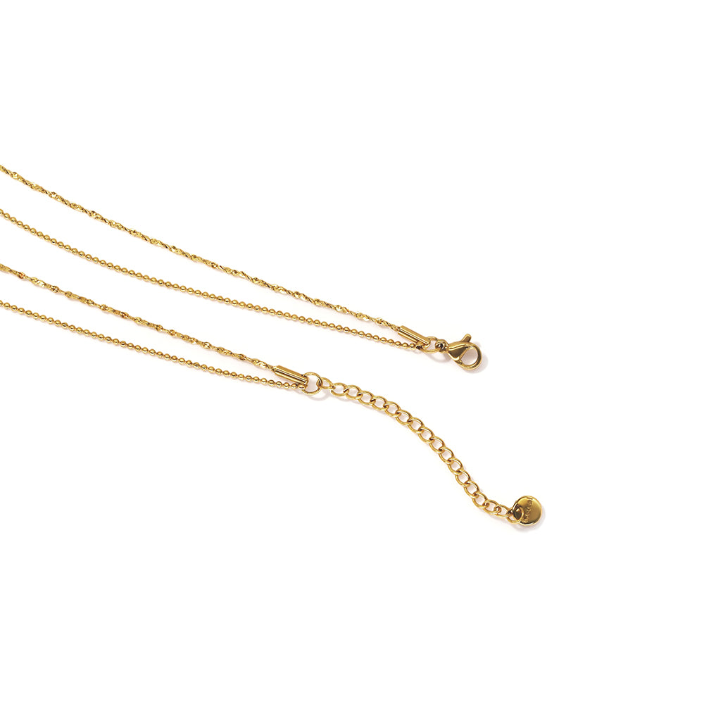 Layered Geo Pendant Necklace