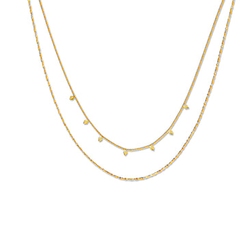 Layered Geo Pendant Necklace
