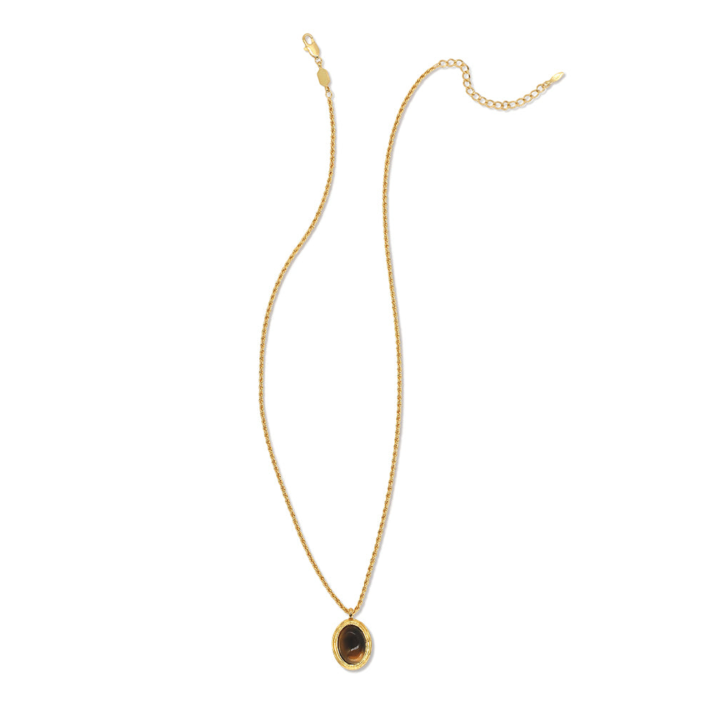 Oval Glow Pendant Necklace