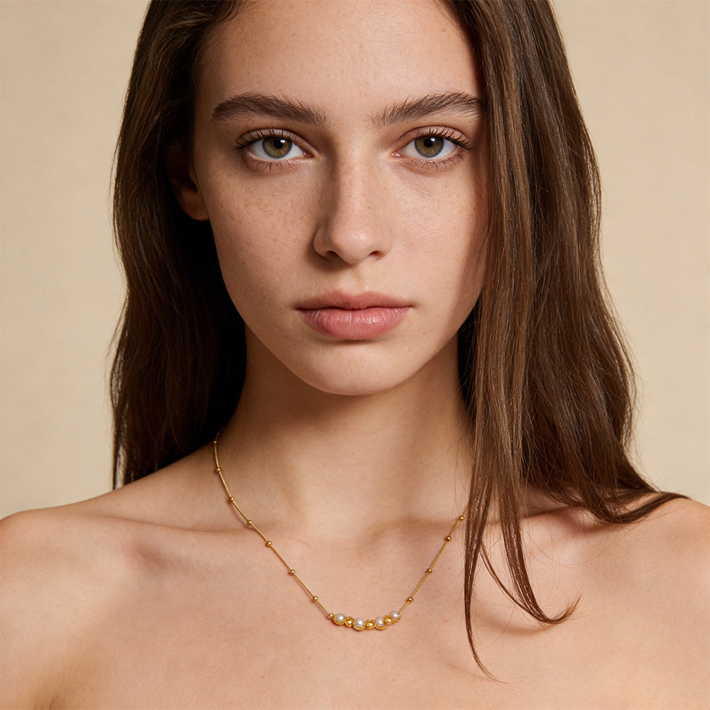 Accent Beaded Choker Necklace
