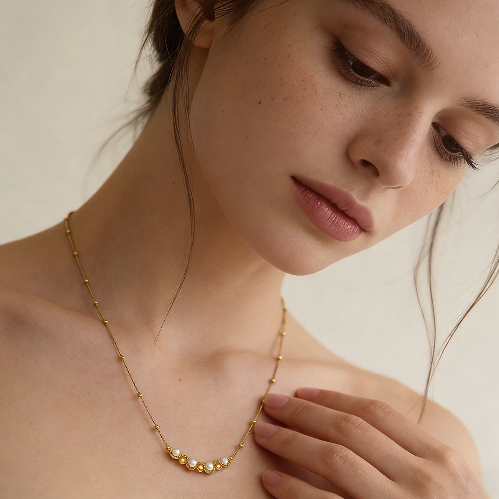 Accent Beaded Choker Necklace