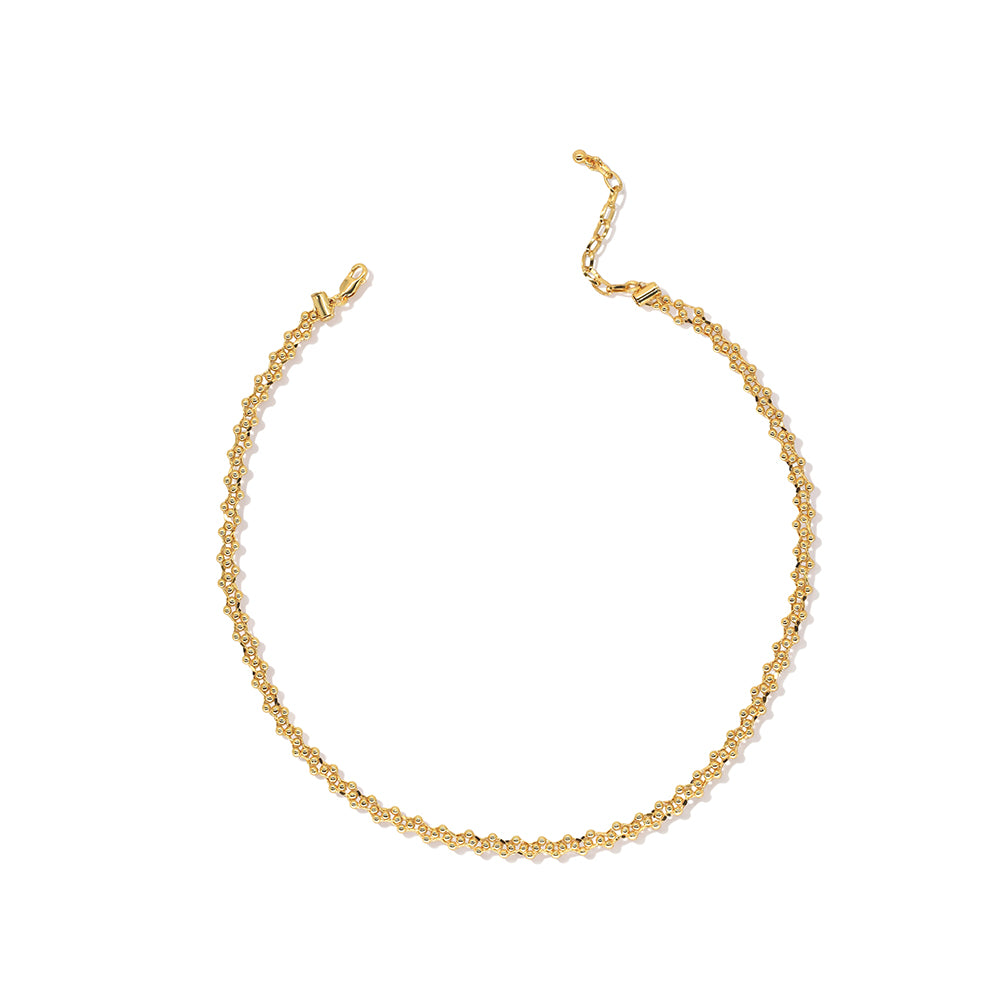 Golden Beaded Choker Necklace