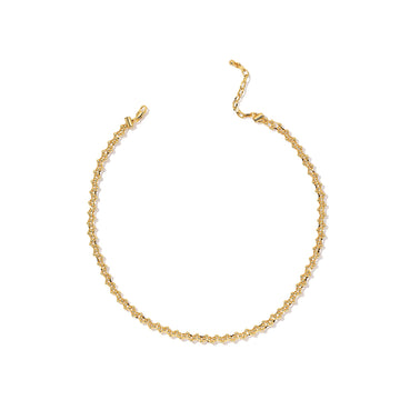 Golden Beaded Choker Necklace