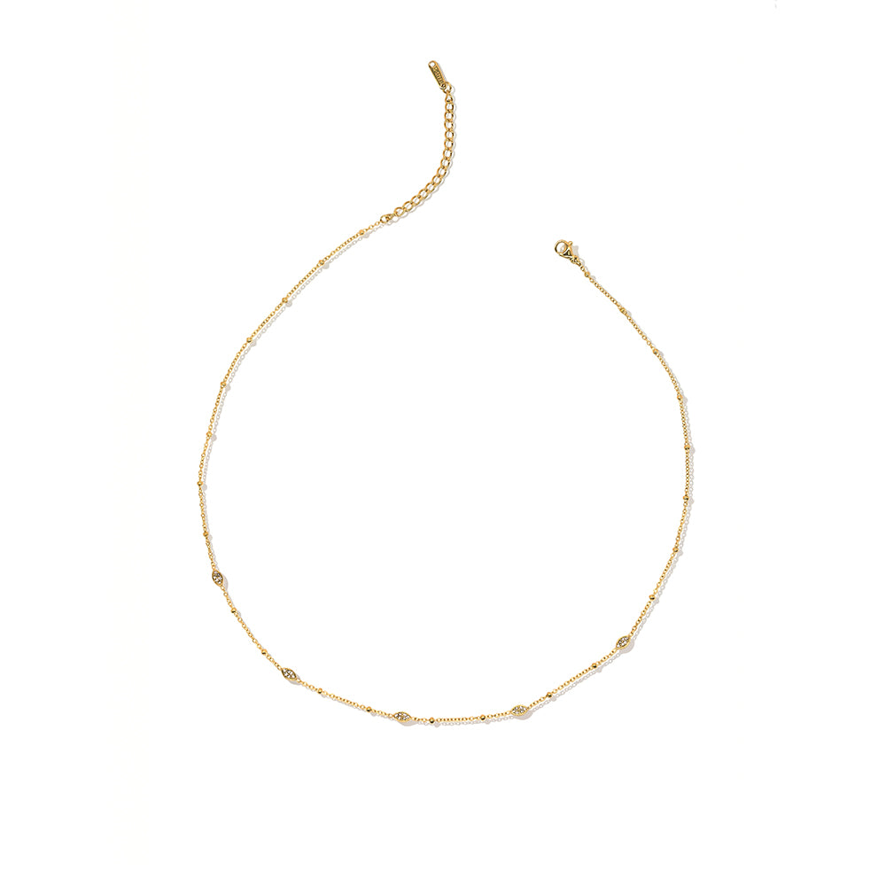Sparkle Droplet Choker Necklace