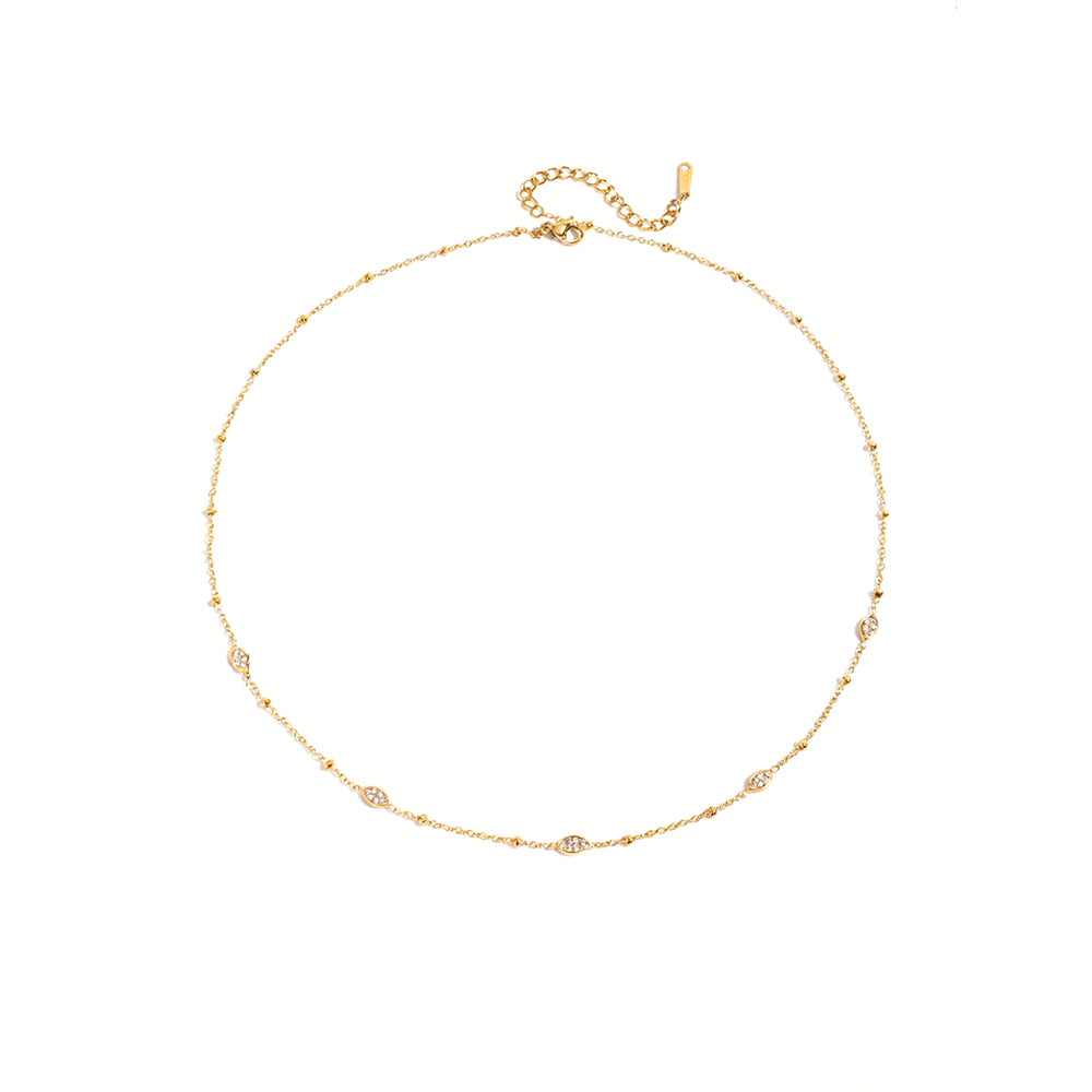 Sparkle Droplet Choker Necklace