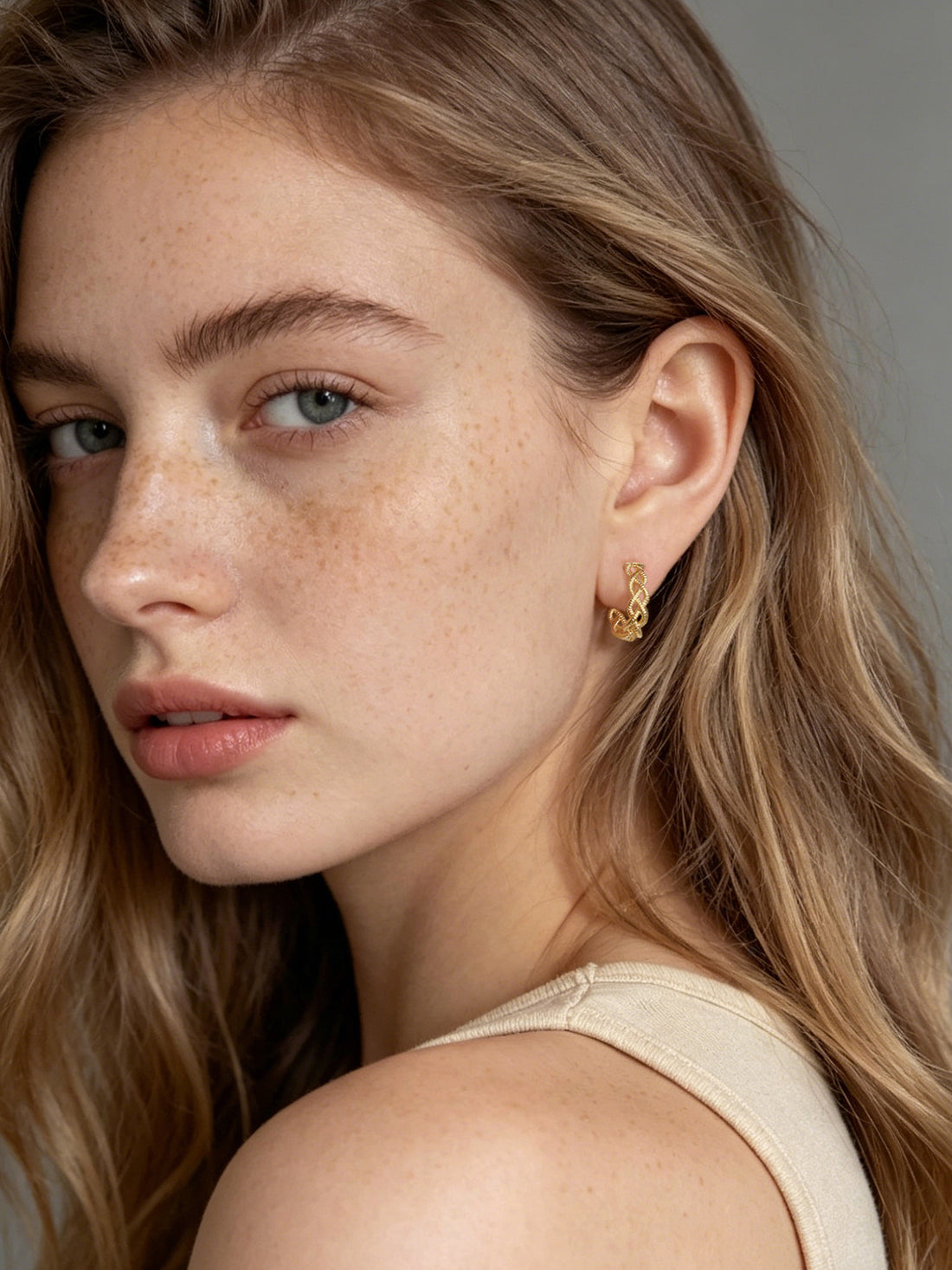 Braided Textured Hoop Earrings