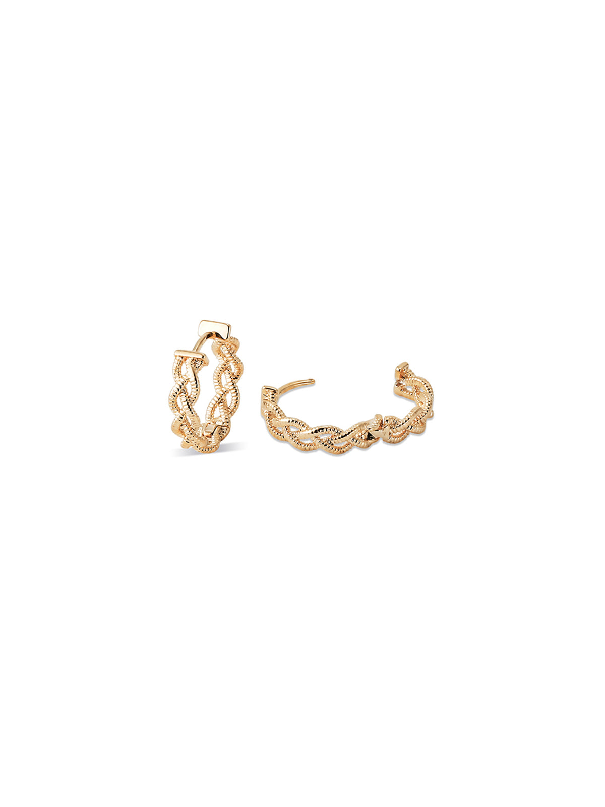 Braided Textured Hoop Earrings