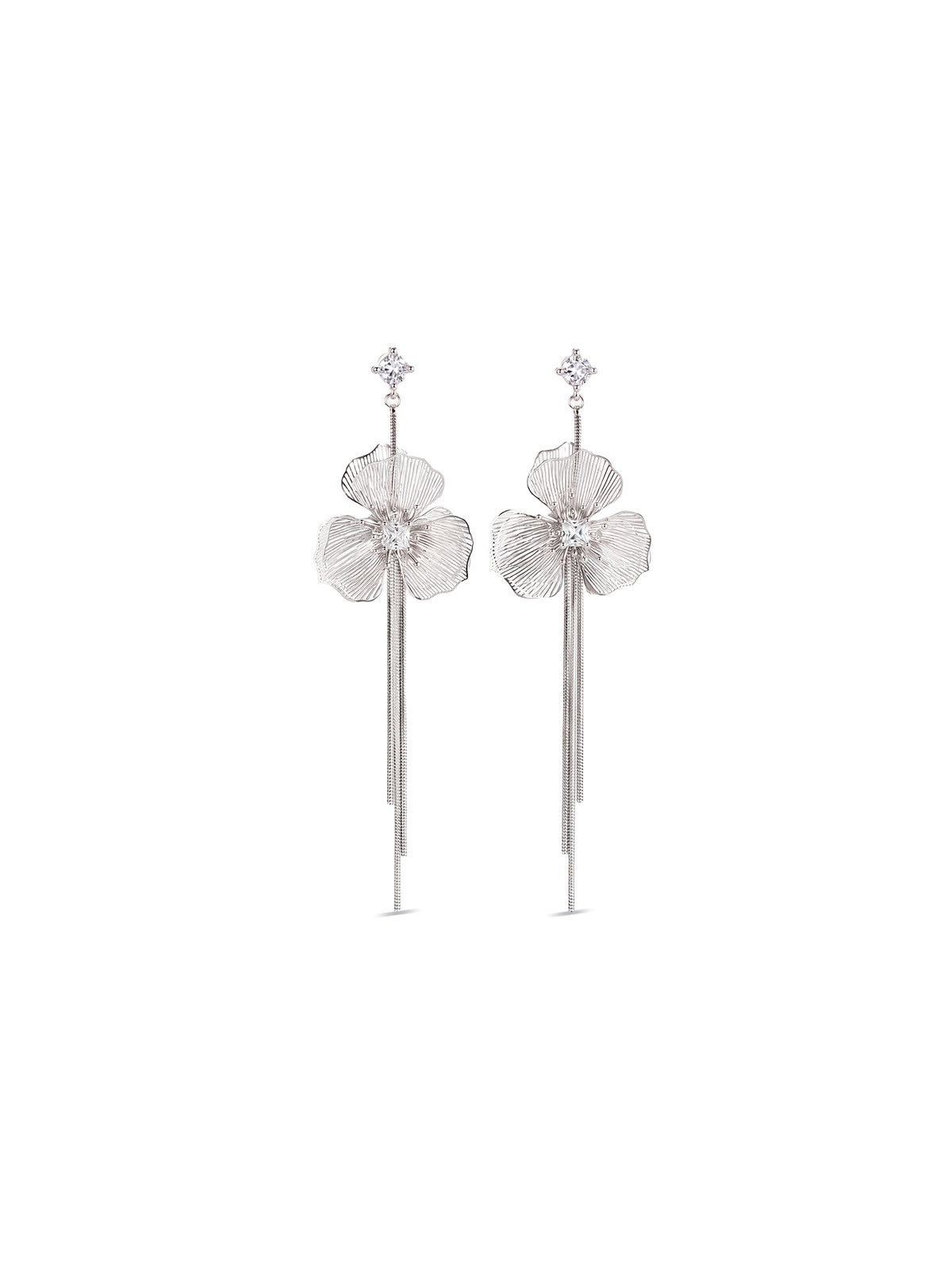 Filigree Bloom Tassel Earrings – Image 8