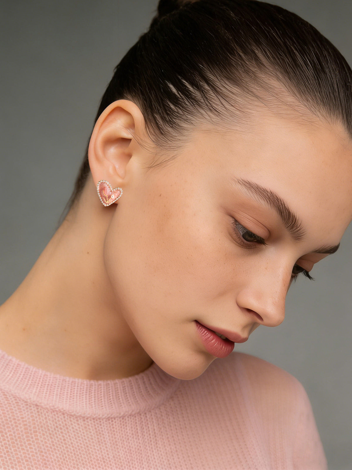 Heart Bloom Stud Earrings