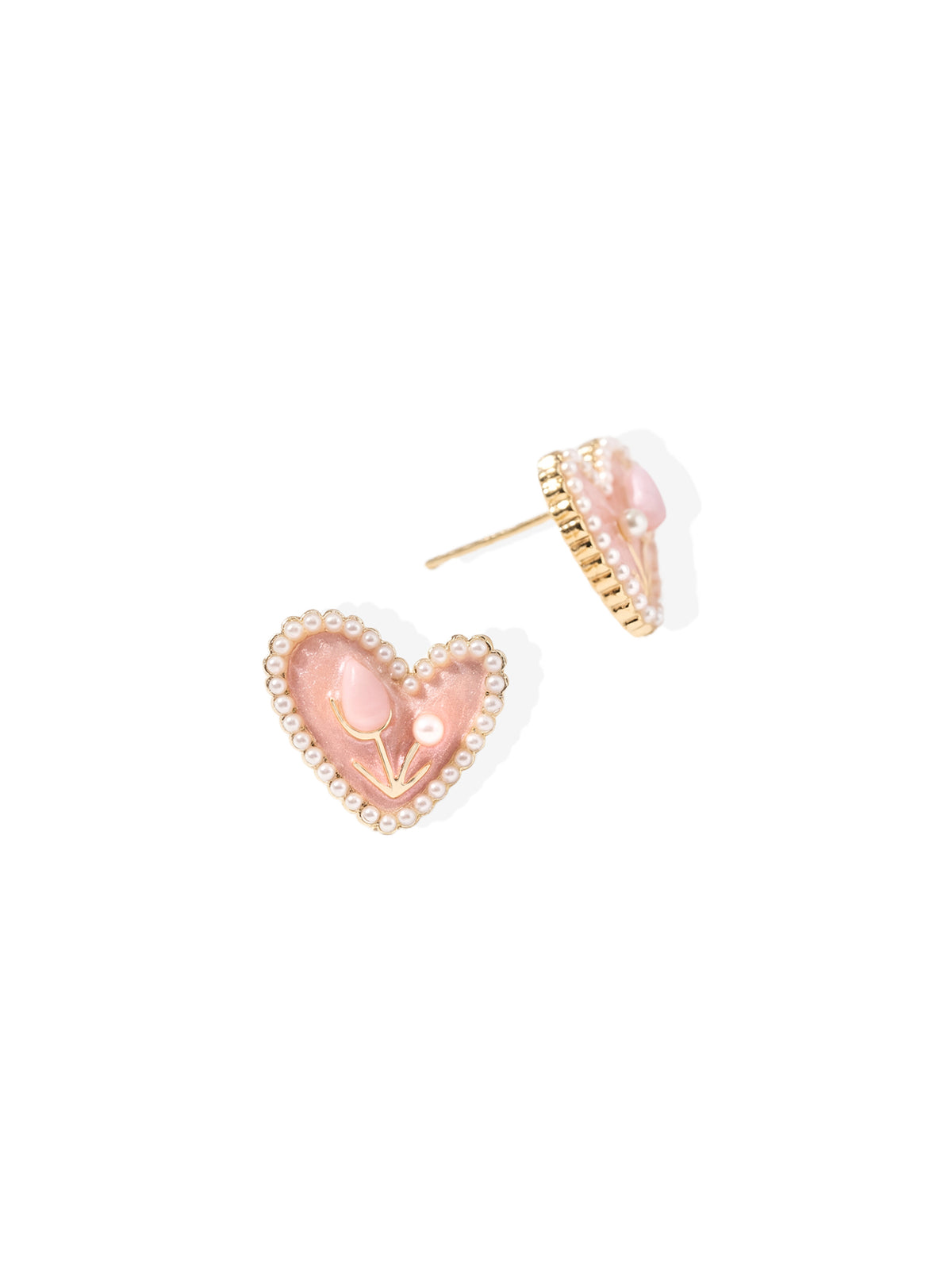 Heart Bloom Stud Earrings