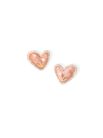 Heart Bloom Stud Earrings