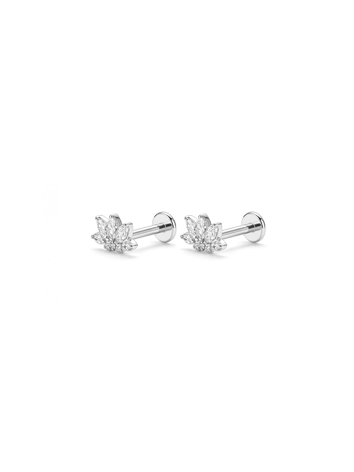Lotus Layered Petal Stud Earrings